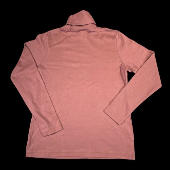Peruvian Connection Dusty Plum Womens Pima Cotton Turtleneck Medium Long Sleeve - Picture 2 of 8
